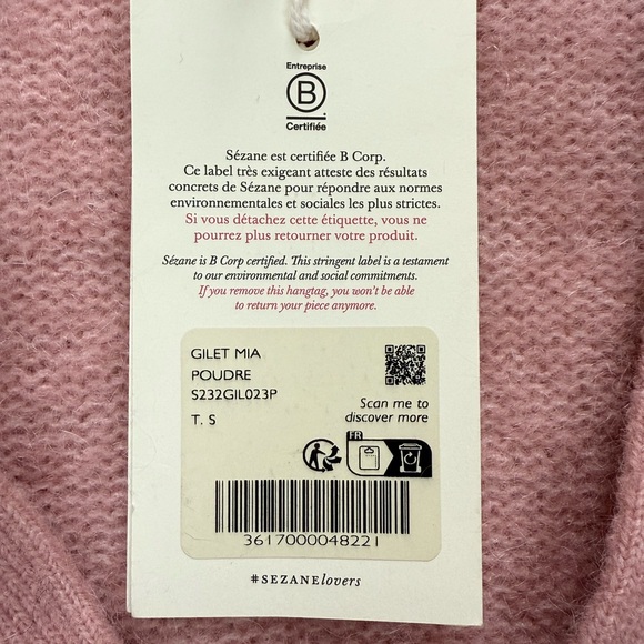 Sezane Mia Sweater Wool Pink S - Picture 5 of 5